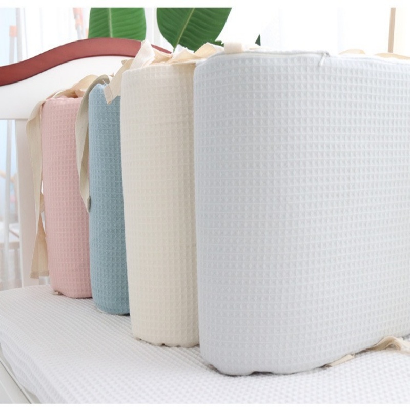 Baby Nursery Glider - ชุดกันกระแทกเปลเด็กแบบผ้าฝ้ายวาฟเฟิลชิ้นเดียว ซักได้ สำหรับทารกแรกเกิด เพื่อป้องกันการกระแทกและการตก