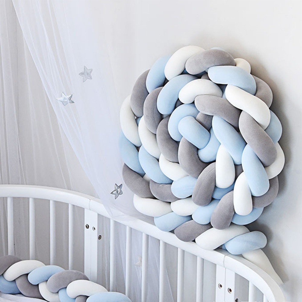 Baby Nursery Pillow - กันชนเตียงเด็กทำมือ กันชนเตียงเด็กอ่อน ระบายอากาศได้ดี นุ่มสบาย กันชนเตียงป้องกันการชน ปลอดภัยต่อผิวหนัง