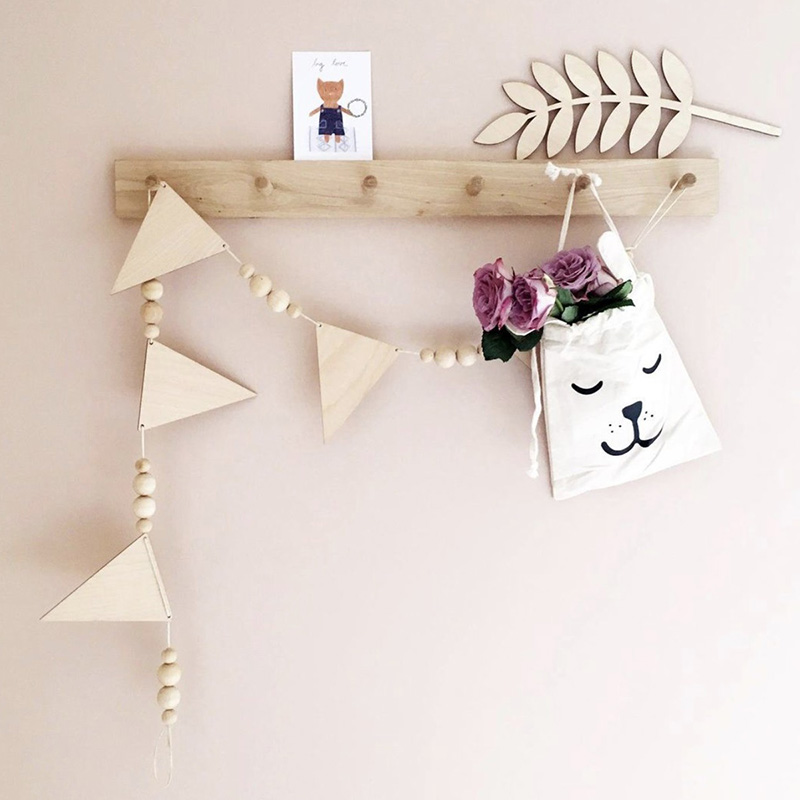 Baby Nursery Garland - เด็กห้อง Garland ไม้สามเหลี่ยมธงแขวนแบนเนอร์เด็กห้องนอนตกแต่ง Baby Shower Birthday