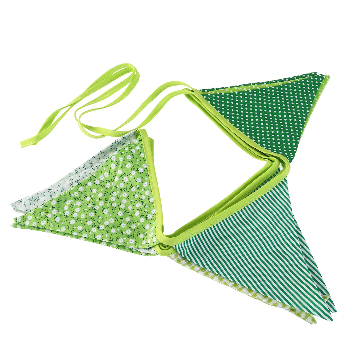 ธงสามเหลี่ยมสีเขียว 12 ชิ้น ทำ - Baby Nursery Bunting บทวิจารณ์และราคา