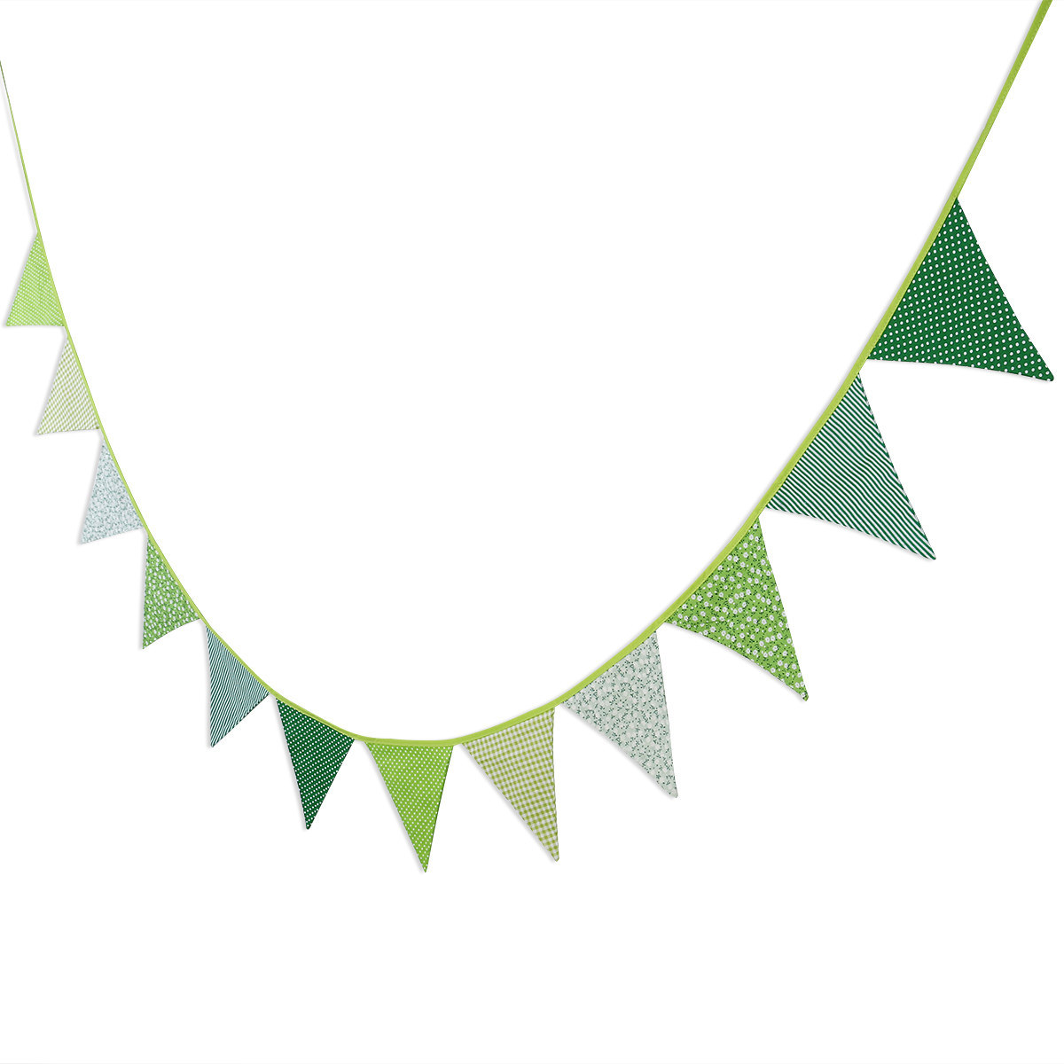 ธงสามเหลี่ยมผ้าฝ้ายสองด้าน 12  - Baby Nursery Bunting บทวิจารณ์และราคา