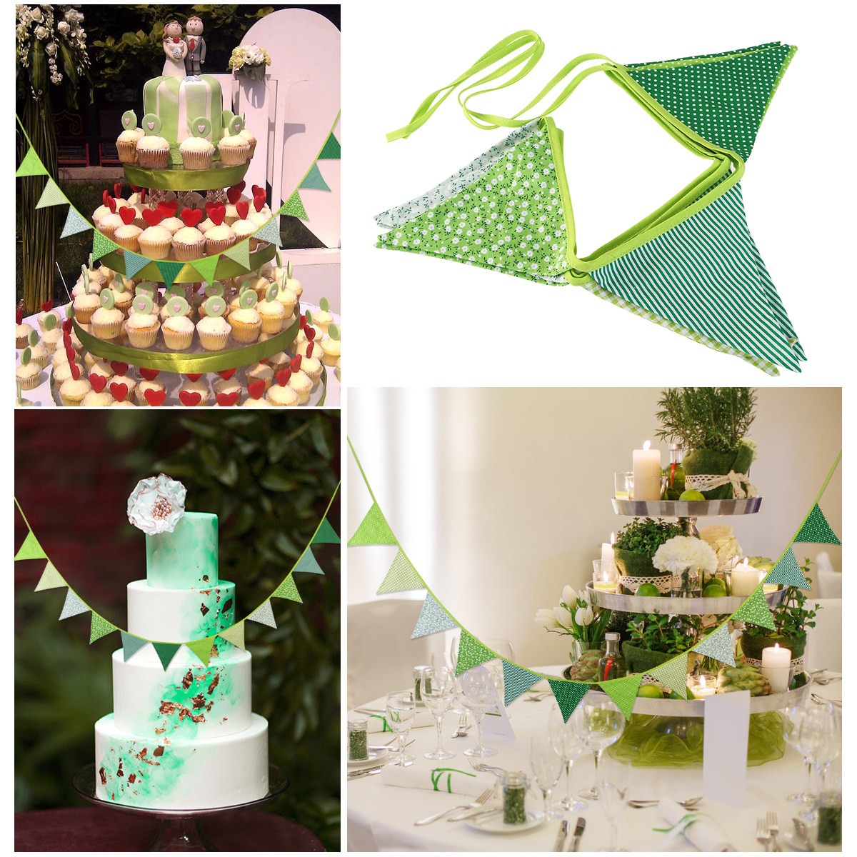 ธงสามเหลี่ยมผ้าฝ้ายสองด้าน 12  - Baby Nursery Bunting บทวิจารณ์และราคา