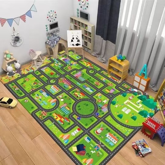 พรมลายการ์ตูนรถยนต์สำหรับเด็ก  - Baby Nursery Carpet บทวิจารณ์และราคา
