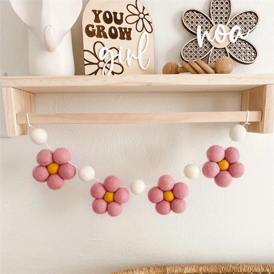 Handmade Felt Daisy Garland Bo - Baby Nursery Garland บทวิจารณ์และราคา