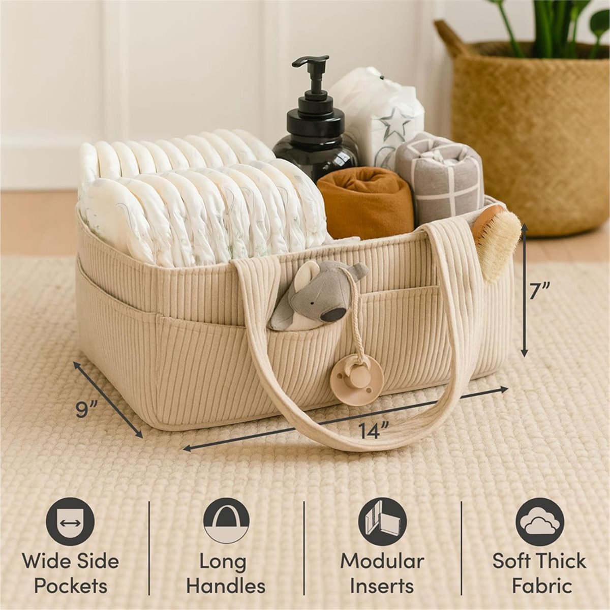 ตะกร้าใส่ผ้าอ้อมเด็ก Nices สำห - Baby Nursery Table บทวิจารณ์และราคา