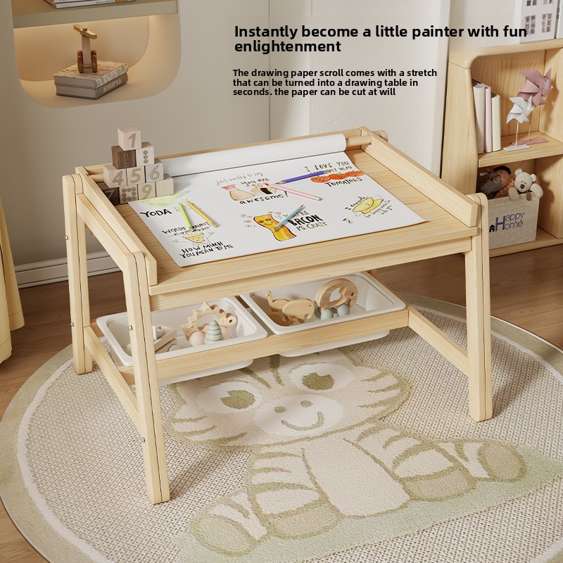 โต๊ะและเก้าอี้ไม้เนื้อแข็ง โต๊ - Baby Nursery Table บทวิจารณ์และราคา