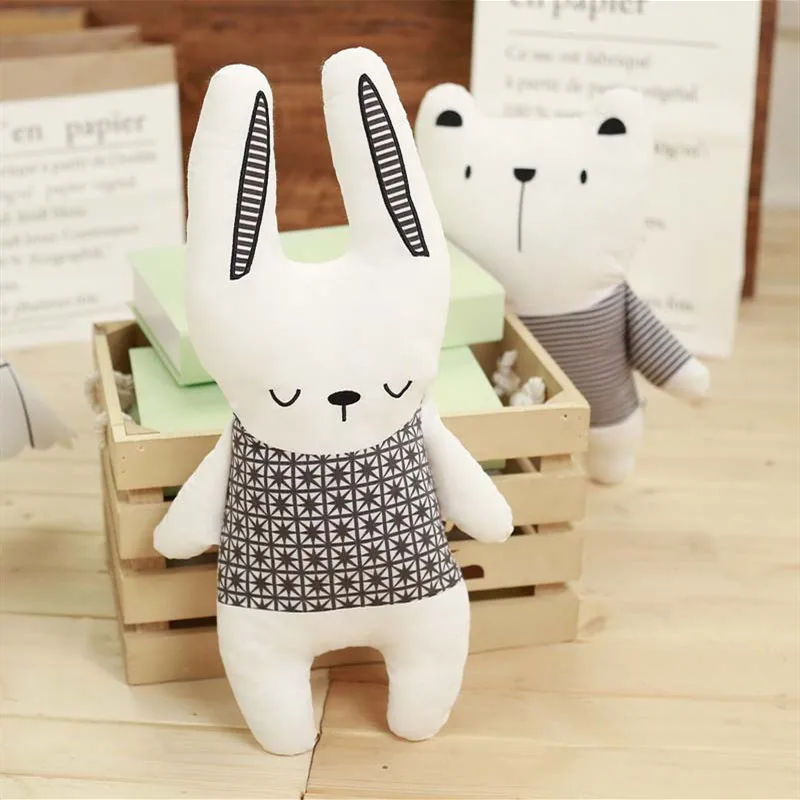 ตุ๊กตาผ้าฝ้ายรูปกระต่าย หมี ยู - Baby Nursery Pillow บทวิจารณ์และราคา