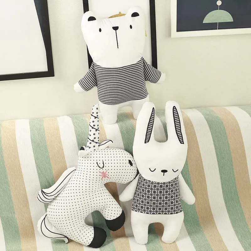ตุ๊กตาผ้าฝ้ายรูปกระต่าย หมี ยู - Baby Nursery Pillow บทวิจารณ์และราคา