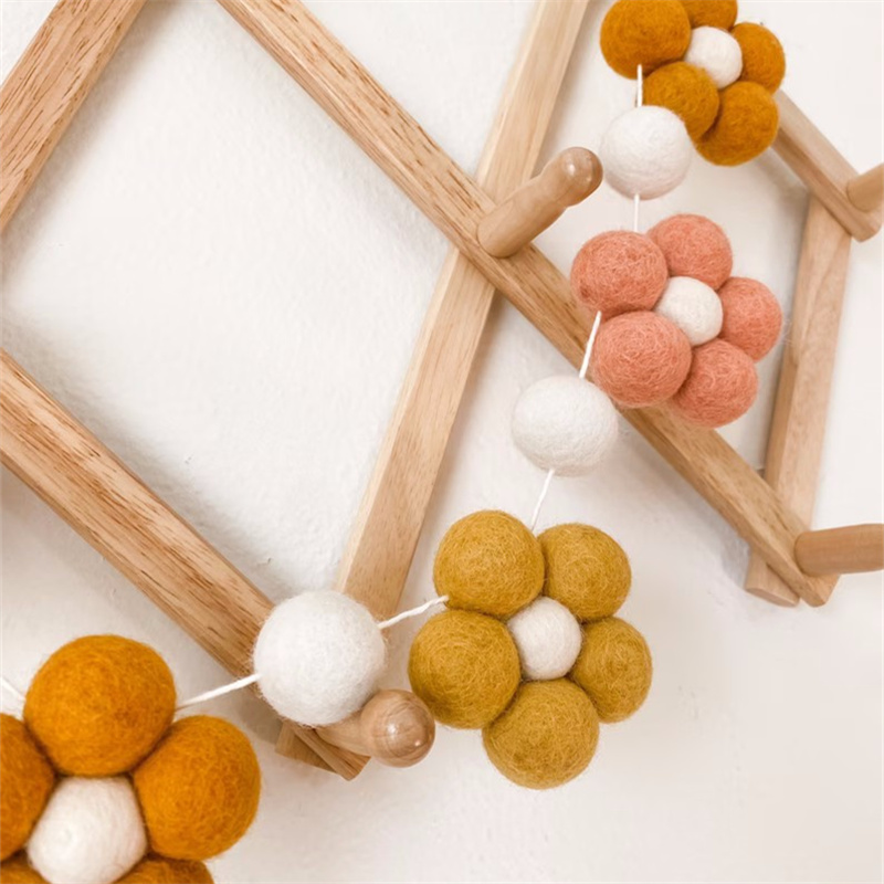พวงหรีดดอกเดซี่ทำมือสไตล์นอร์ด - Baby Nursery Garland บทวิจารณ์และราคา