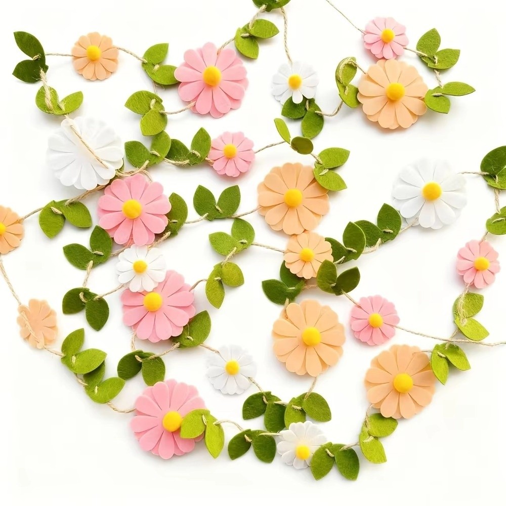แบนเนอร์ดอกเดซี่ผ้าสักหลาดขนาด - Baby Nursery Garland บทวิจารณ์และราคา
