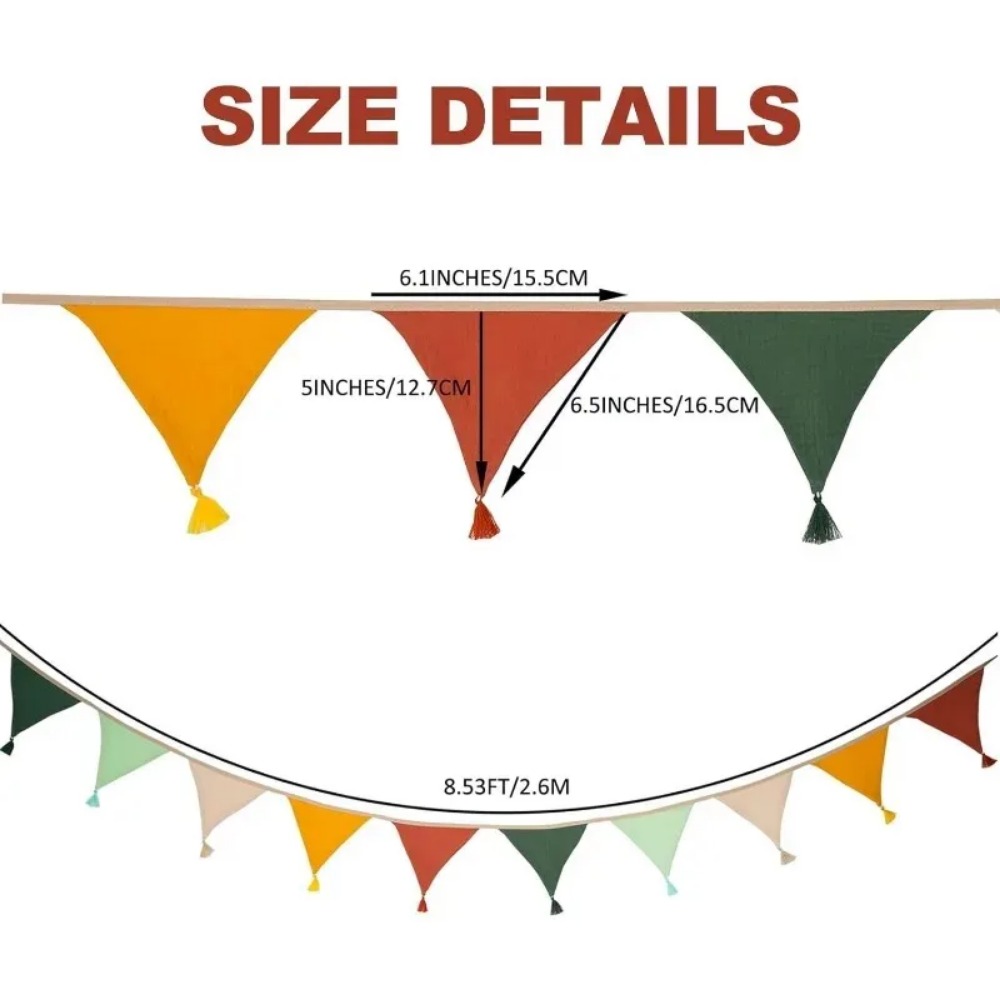 20 ชิ้น ธงผ้าหลากสี สำหรับตกแต - Baby Nursery Bunting บทวิจารณ์และราคา