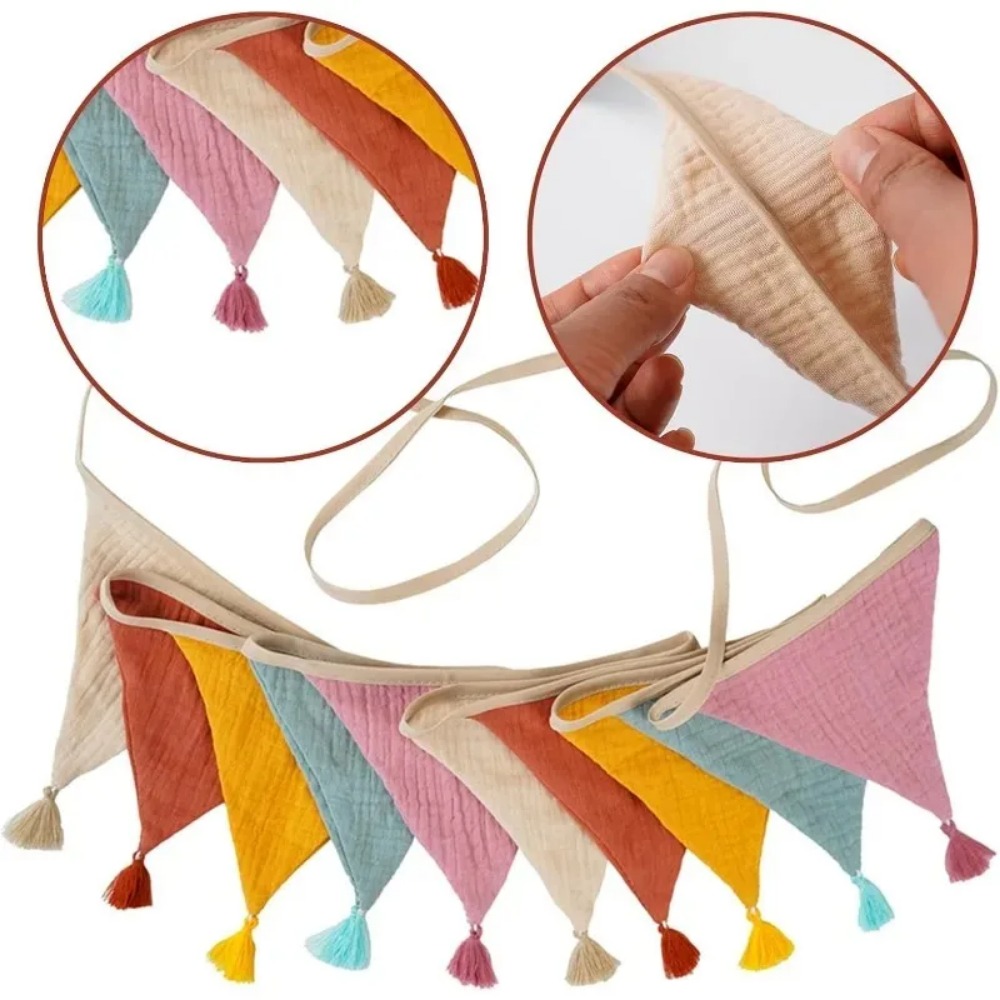 20 ชิ้น ธงผ้าหลากสี สำหรับตกแต - Baby Nursery Bunting บทวิจารณ์และราคา