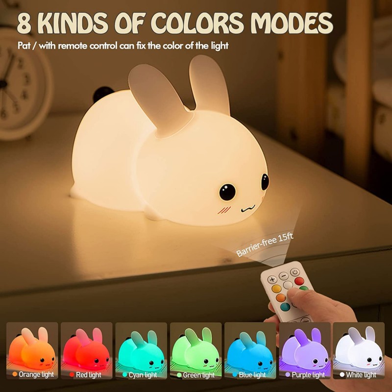 LED Rabbit Night Light รีโมทคอ - Baby Nursery Night Light บทวิจารณ์และราคา