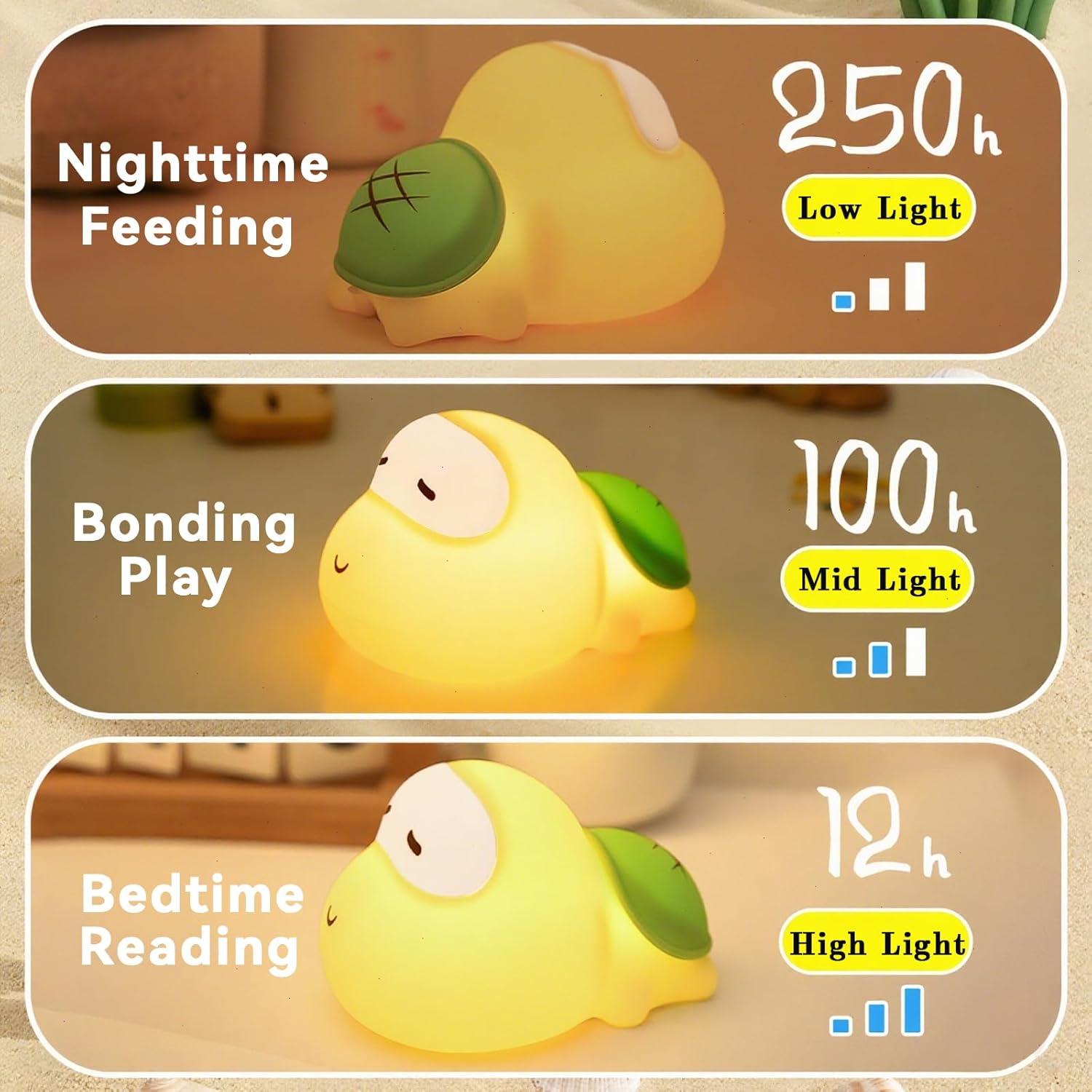 โคมไฟเต่าหัวโตน่ารัก ไฟกลางคืน - Baby Nursery Night Light บทวิจารณ์และราคา