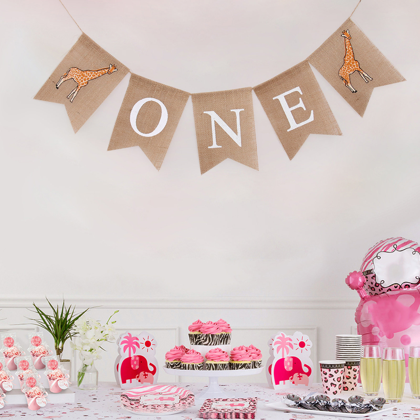 ป้ายผ้าลินินรูปยีราฟ พิมพ์ลายผ - Baby Nursery Garland บทวิจารณ์และราคา