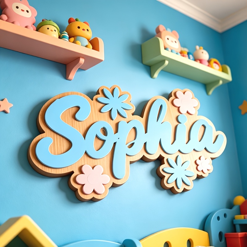 ป้ายห้องพักธีมดอกไม้แบบส่วนตัว - Baby Nursery Gifts บทวิจารณ์และราคา
