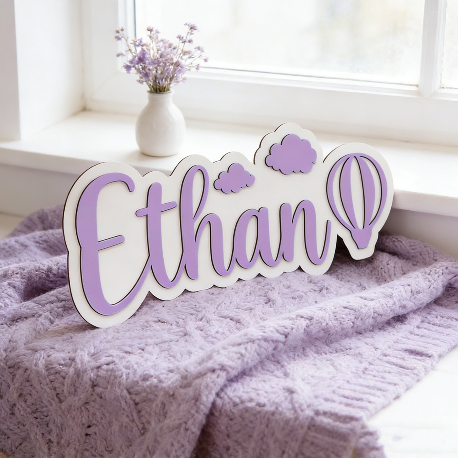 ป้ายชื่อห้องรูปบอลลูนลมร้อนและ - Baby Nursery Gifts บทวิจารณ์และราคา