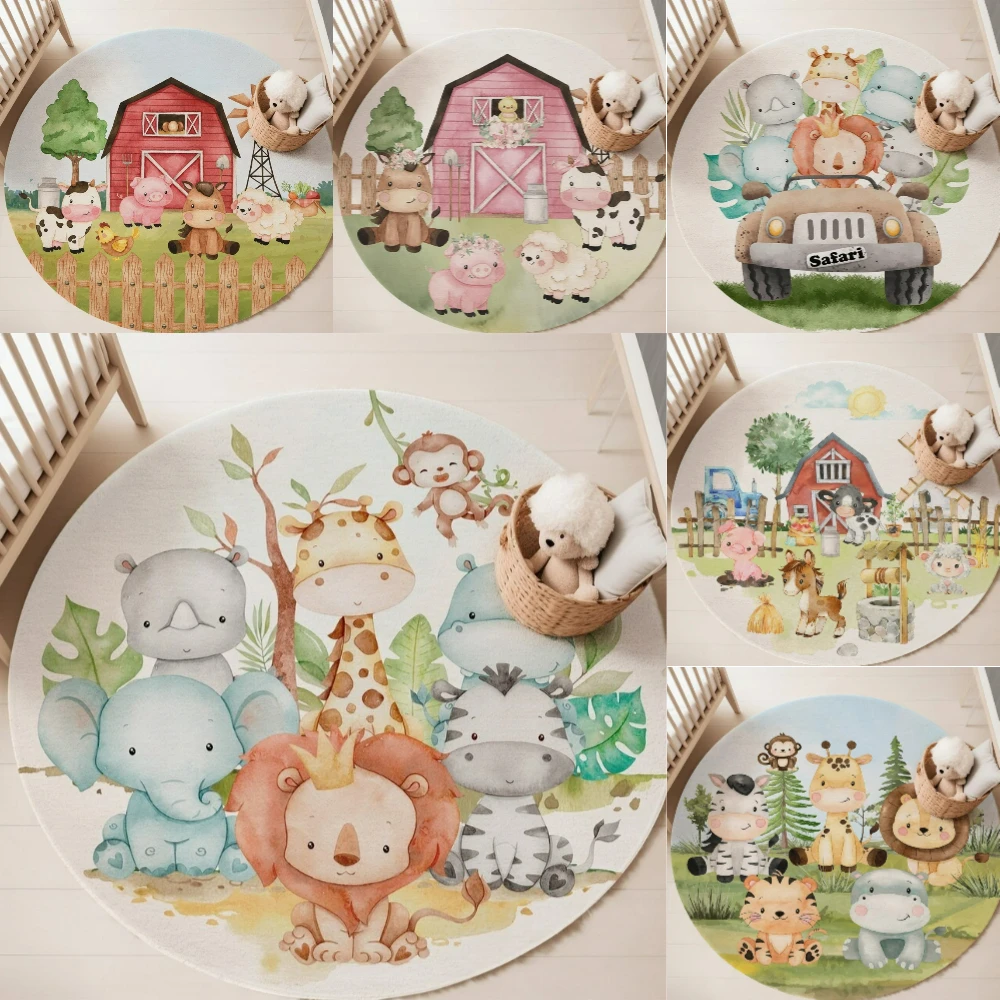 พรมลายสัตว์ป่าสำหรับตกแต่งห้อง - Baby Nursery Carpet บทวิจารณ์และราคา