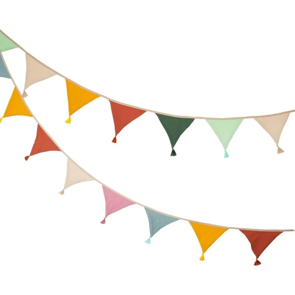 10 ชิ้น ธงผ้าหลากสี สำหรับตกแต - Baby Nursery Bunting บทวิจารณ์และราคา
