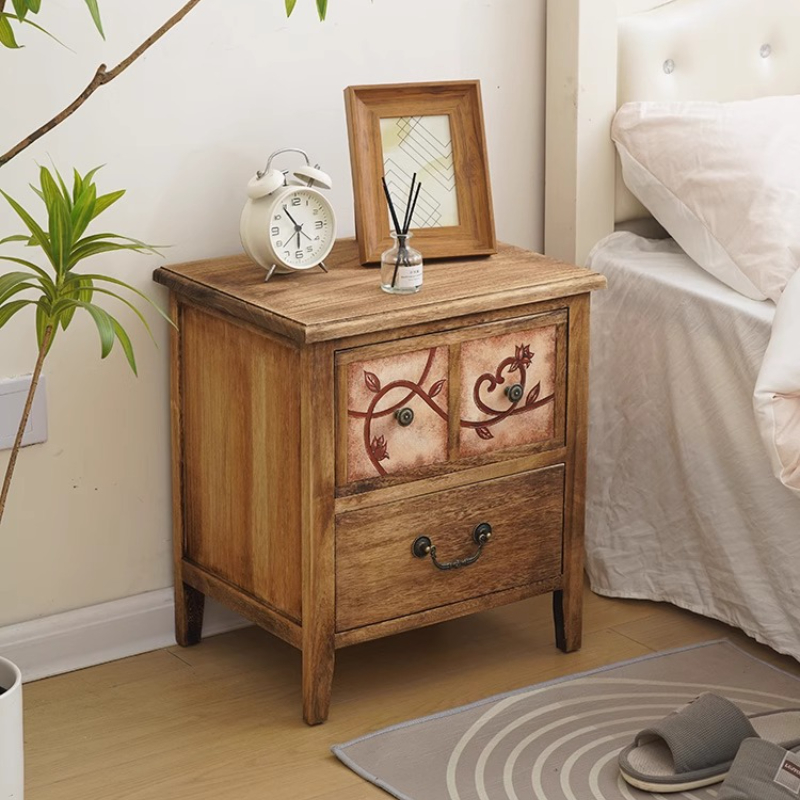 ไม้ธรรมชาติ Nightstand กันน้ํา - Baby Nursery Table บทวิจารณ์และราคา