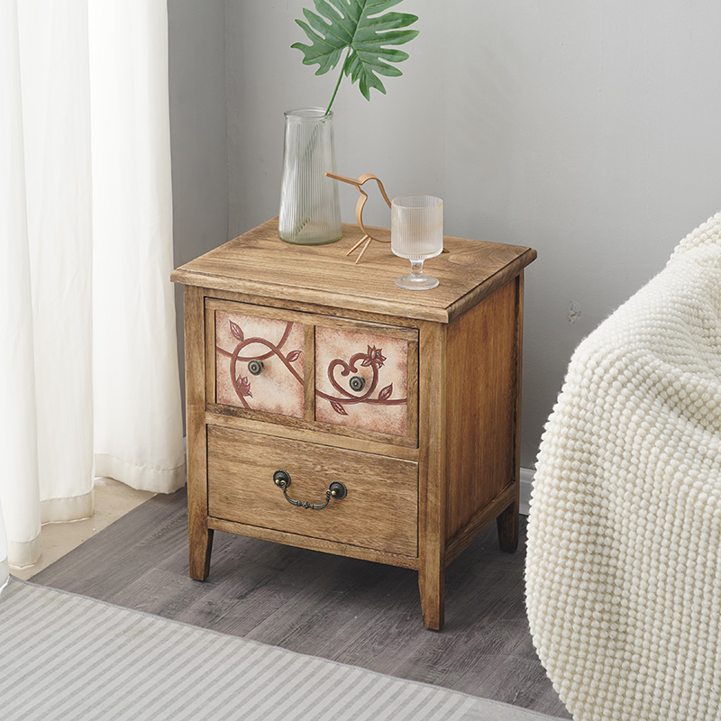 ไม้ธรรมชาติ Nightstand กันน้ํา - Baby Nursery Table บทวิจารณ์และราคา