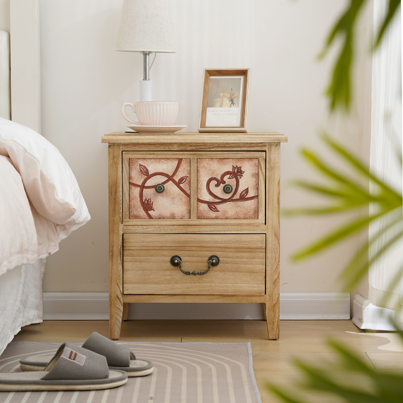 ไม้ธรรมชาติ Nightstand กันน้ํา - Baby Nursery Table บทวิจารณ์และราคา