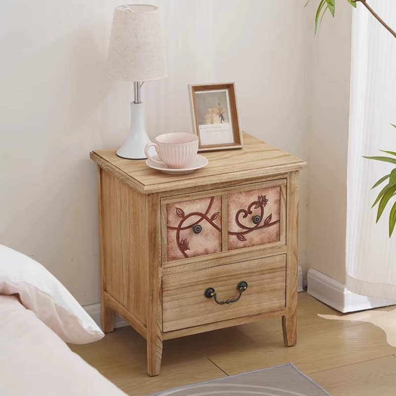 ไม้ธรรมชาติ Nightstand กันน้ํา - Baby Nursery Table บทวิจารณ์และราคา