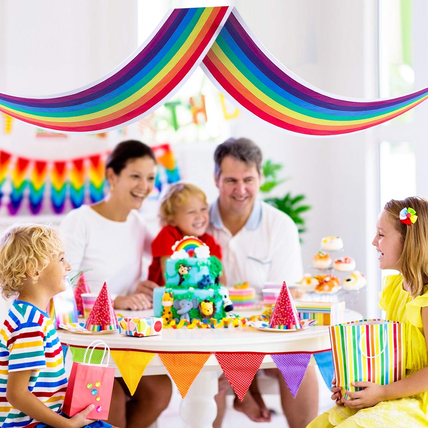 สายรุ้งแขวนเพดานขนาด 11.8 ฟุต  - Baby Nursery Bunting บทวิจารณ์และราคา